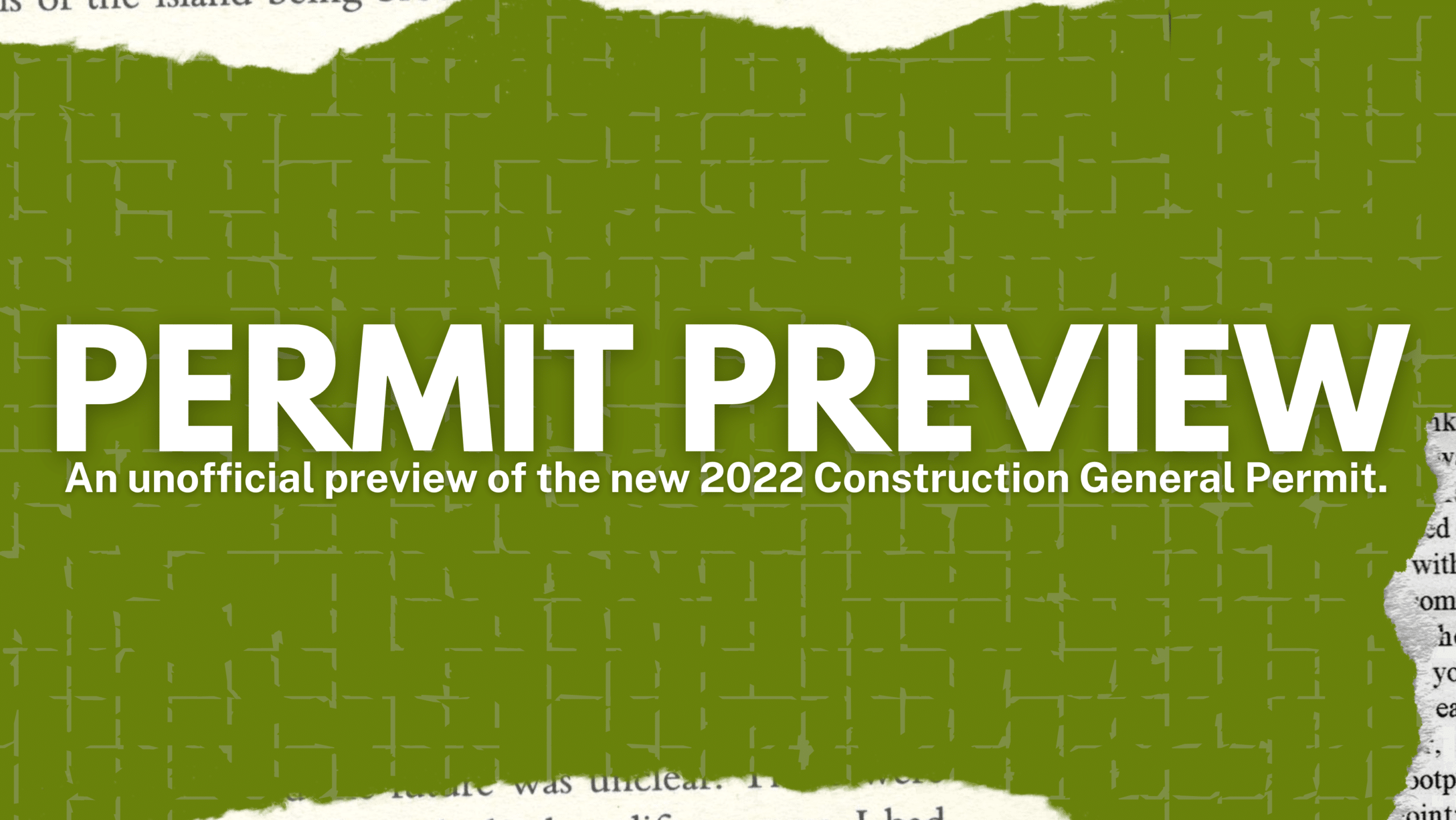 Construction General Permit 2022 Preview