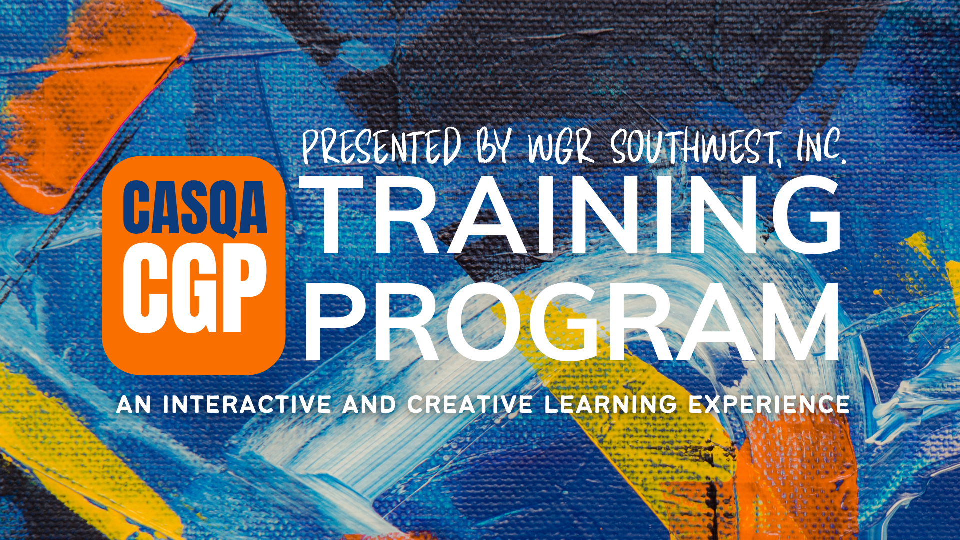 CASQA CGP Training Program | QSP/QSD Training October 27-29